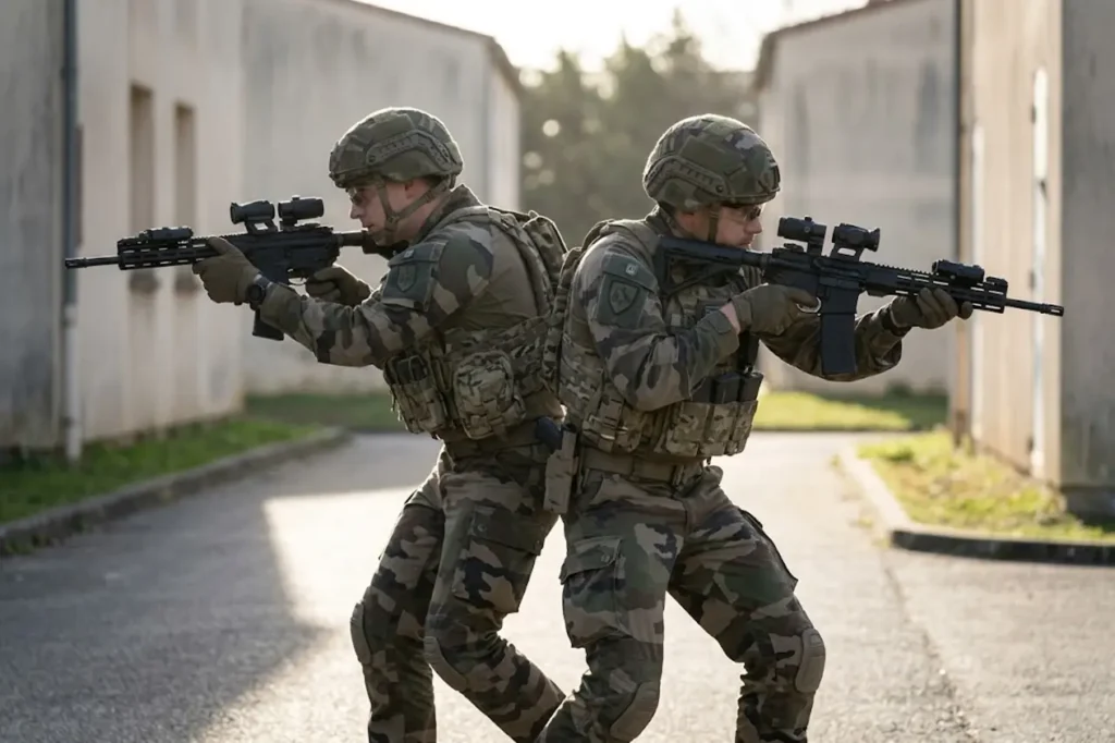 Entraînement tactique avec le nouveau fusil